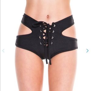 IHEARTRAVES Lace up Gemini bottoms